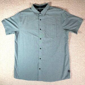 Roark Mens Well Worn Button Up Shirt Oxford Chambray Blue Size Large Comfy Hike